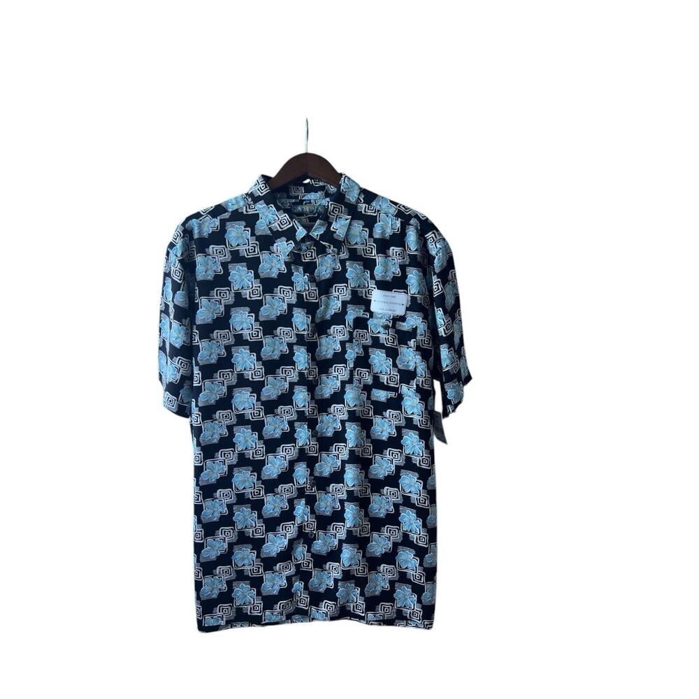 Campia Shirt Men's 2XL Multicolor Floral Hawaiian Rayon Short Sleeve Button